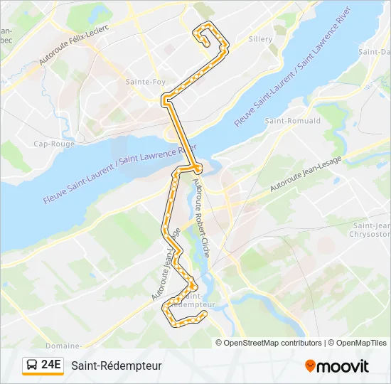 24E Bus Line Map