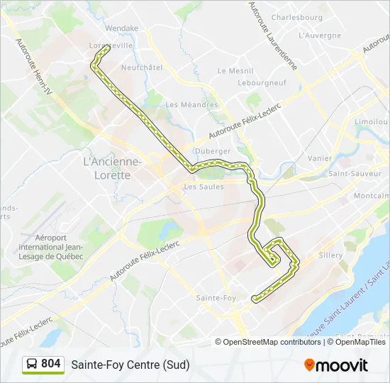 804 Bus Line Map
