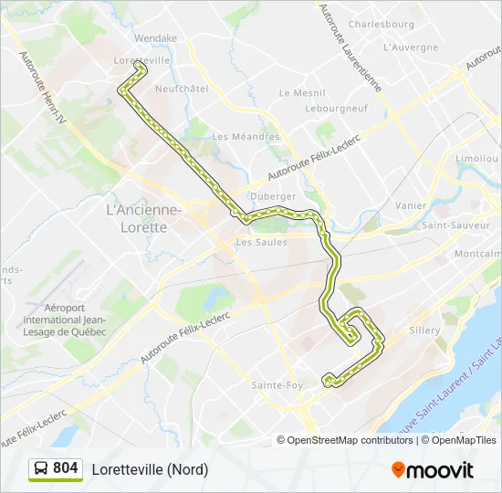 804 Bus Line Map