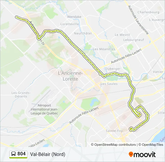 804 Bus Line Map