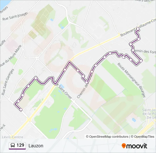 129 Bus Line Map