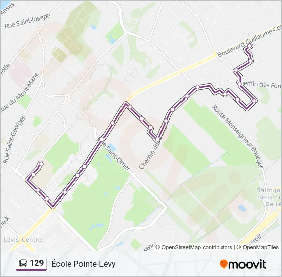 129 Bus Line Map
