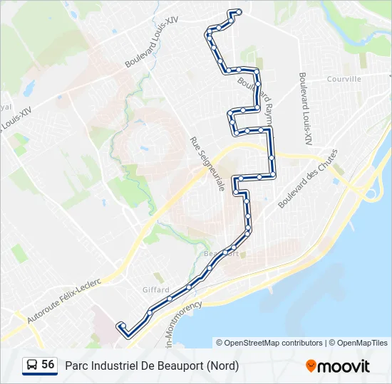 56 Bus Line Map