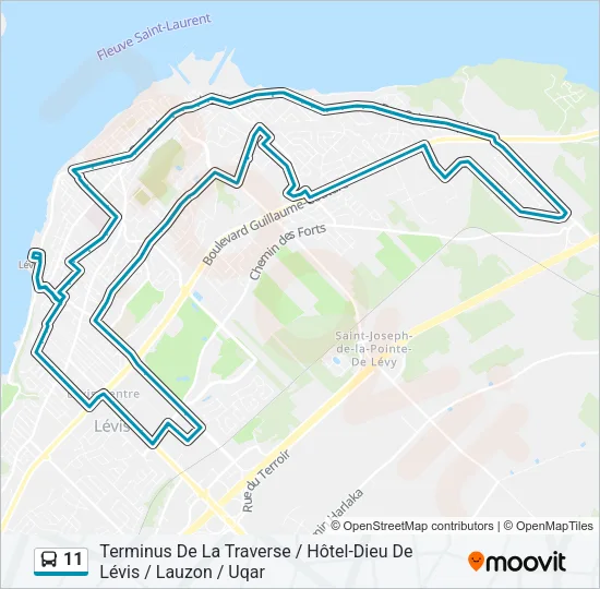 11 Bus Line Map