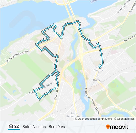 22 Itineraire Horaires Arrets Plan Saint Nicolas Bernieres