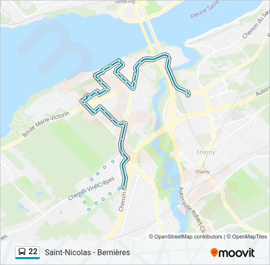 22 Bus Line Map