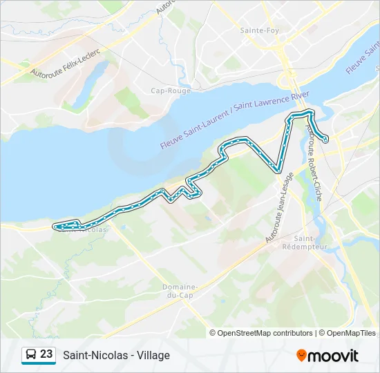 23 Bus Line Map