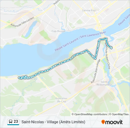 23 Bus Line Map