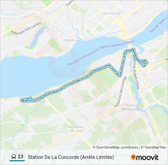 23 Bus Line Map
