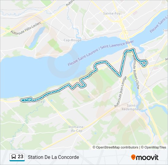 23 Bus Line Map