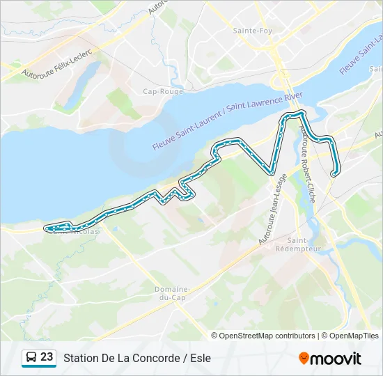 23 Bus Line Map