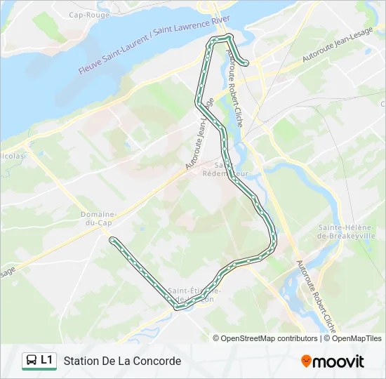 L1 Bus Line Map