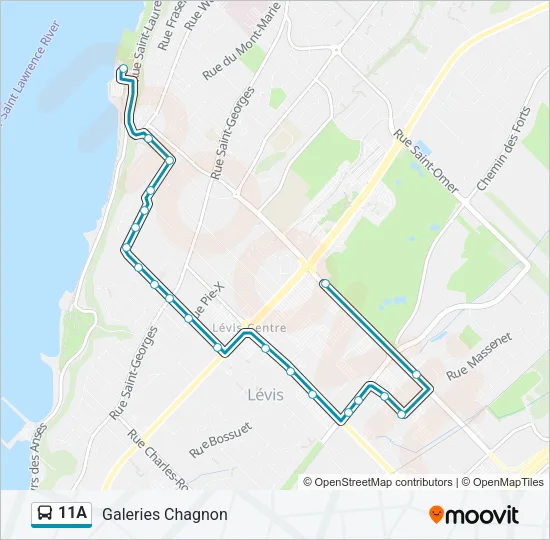 11A Bus Line Map