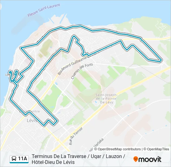 11A Bus Line Map