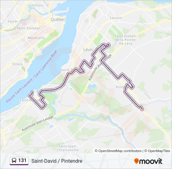 131 Bus Line Map