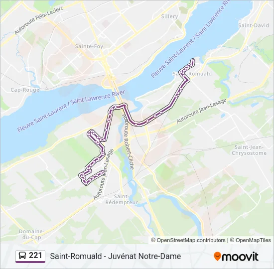 221 Bus Line Map