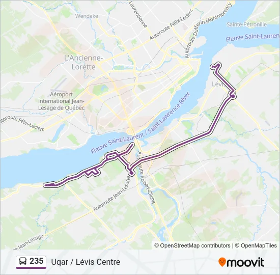 235 Bus Line Map
