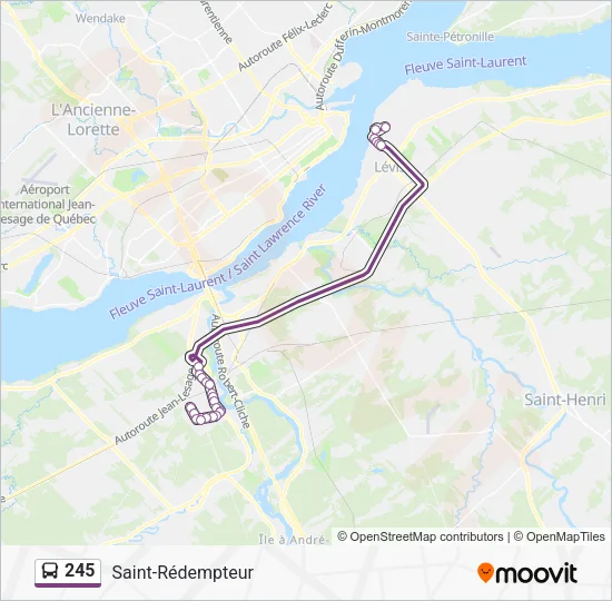 245 Bus Line Map