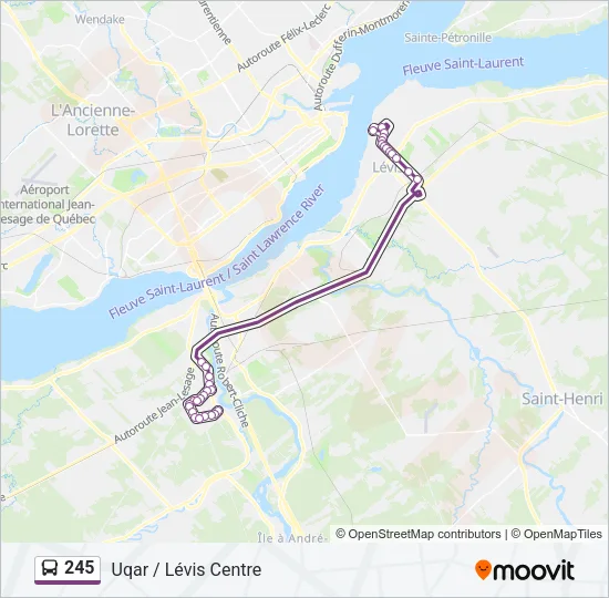 245 Bus Line Map