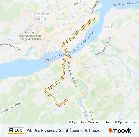 Plan de la ligne EOQ de bus