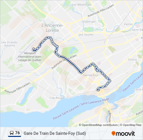 76 Bus Line Map