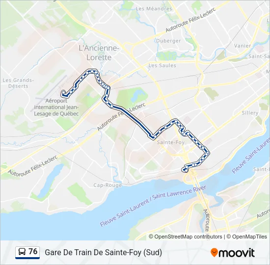 76 Bus Line Map