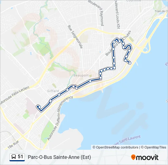 51 Bus Line Map