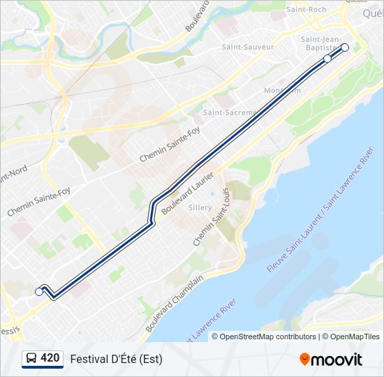 420 Bus Line Map