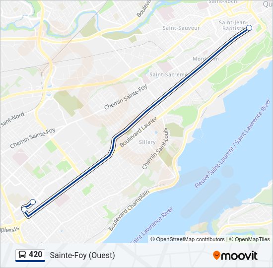 420 Bus Line Map