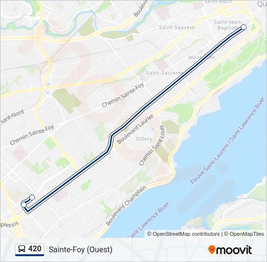 420 Bus Line Map