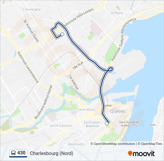 430 Bus Line Map