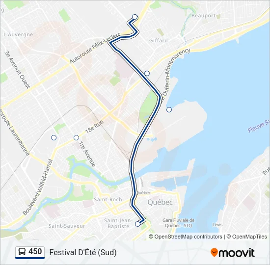 450 Bus Line Map