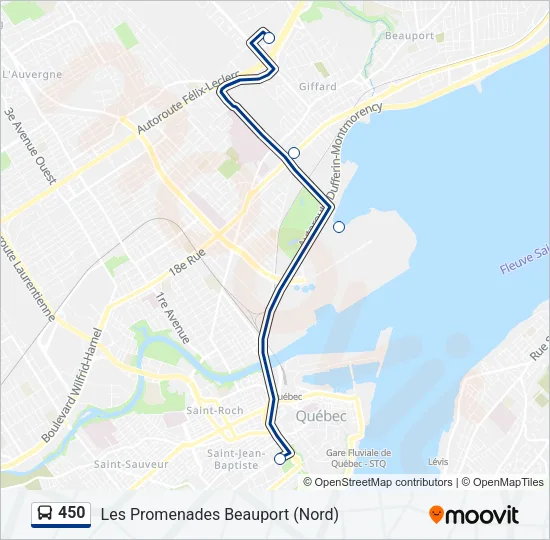450 Bus Line Map