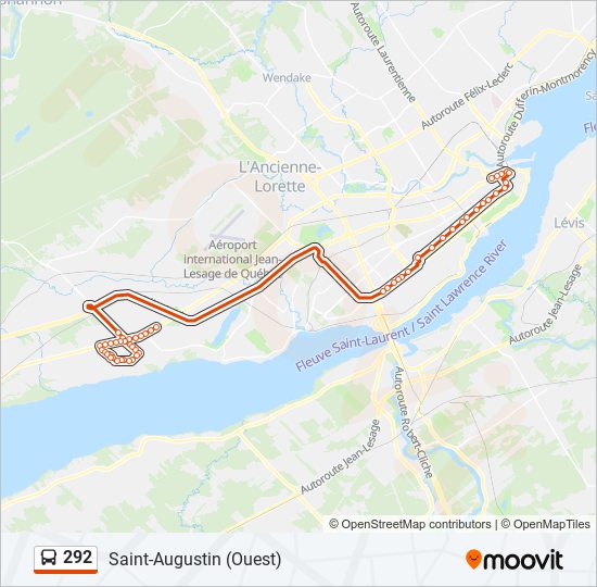 292 bus Line Map