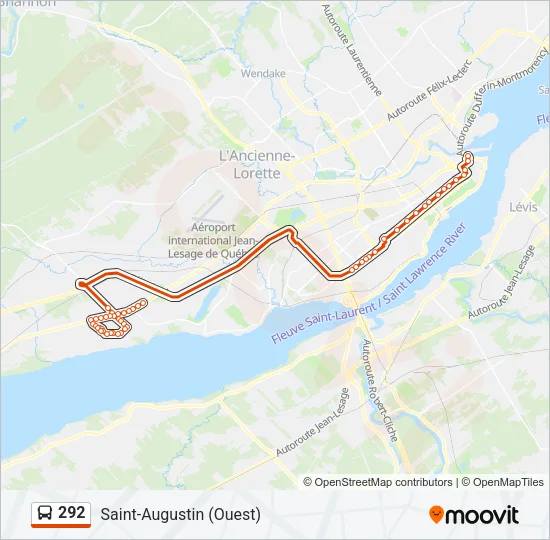 292 Bus Line Map