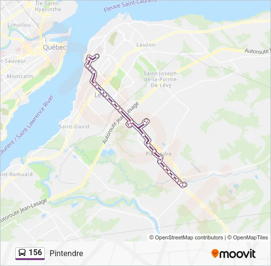 156 Bus Line Map