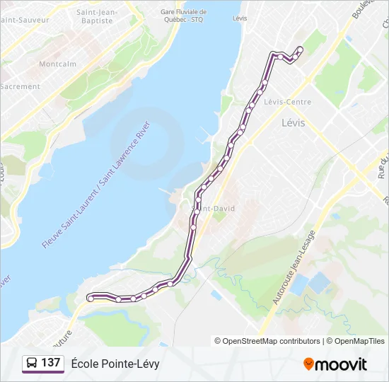137 Bus Line Map
