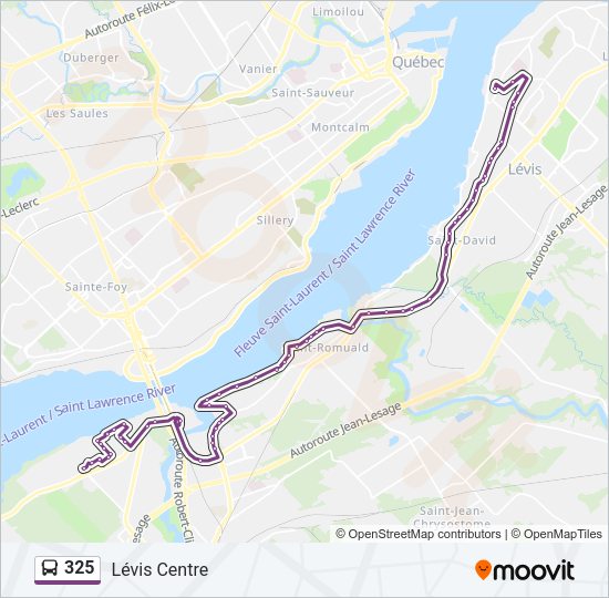 325 Bus Line Map