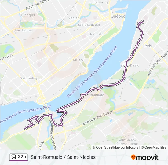 325 Bus Line Map