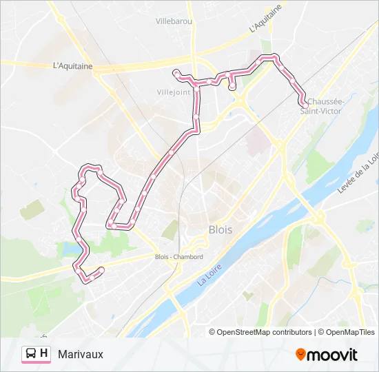 H Bus Line Map