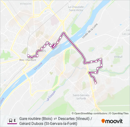 E Bus Line Map