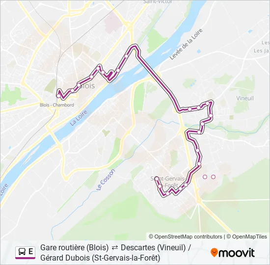 E Bus Line Map
