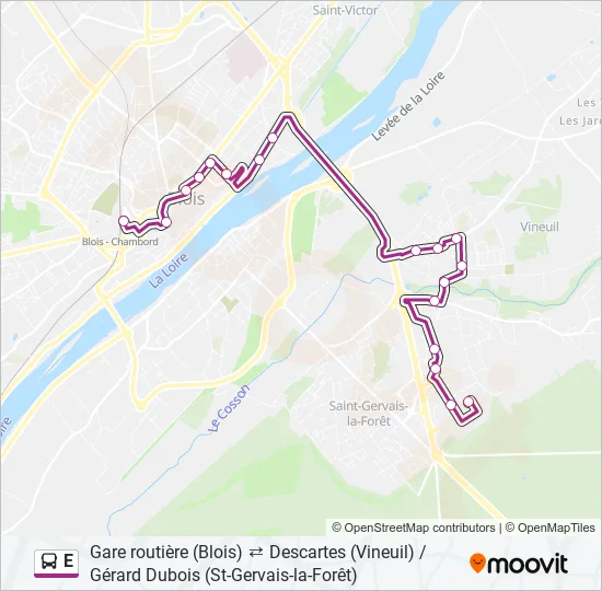 E Bus Line Map