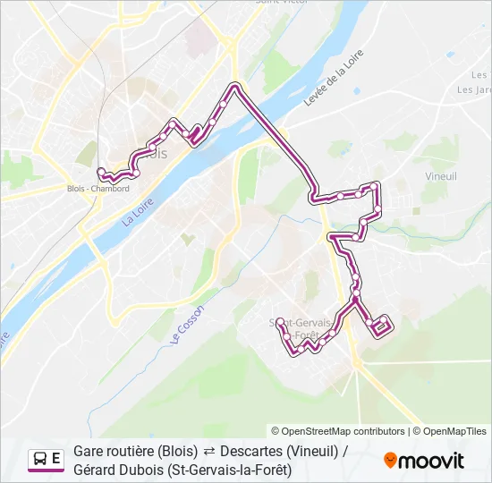 E Bus Line Map