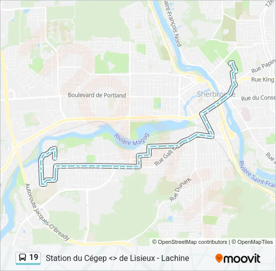 19 Bus Line Map
