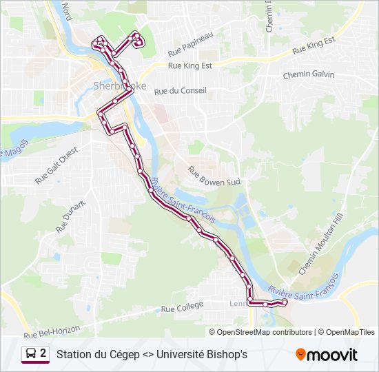 2 bus Line Map