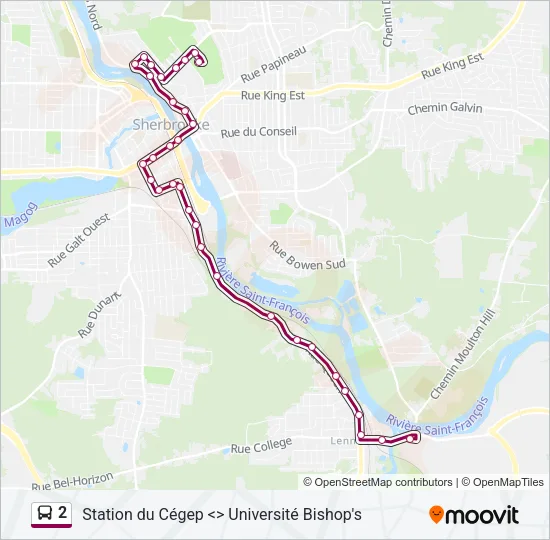 2 Bus Line Map