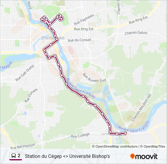 2 Bus Line Map