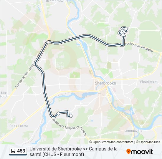 453 Bus Line Map