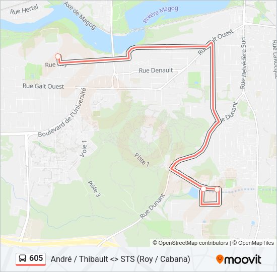 605 Bus Line Map